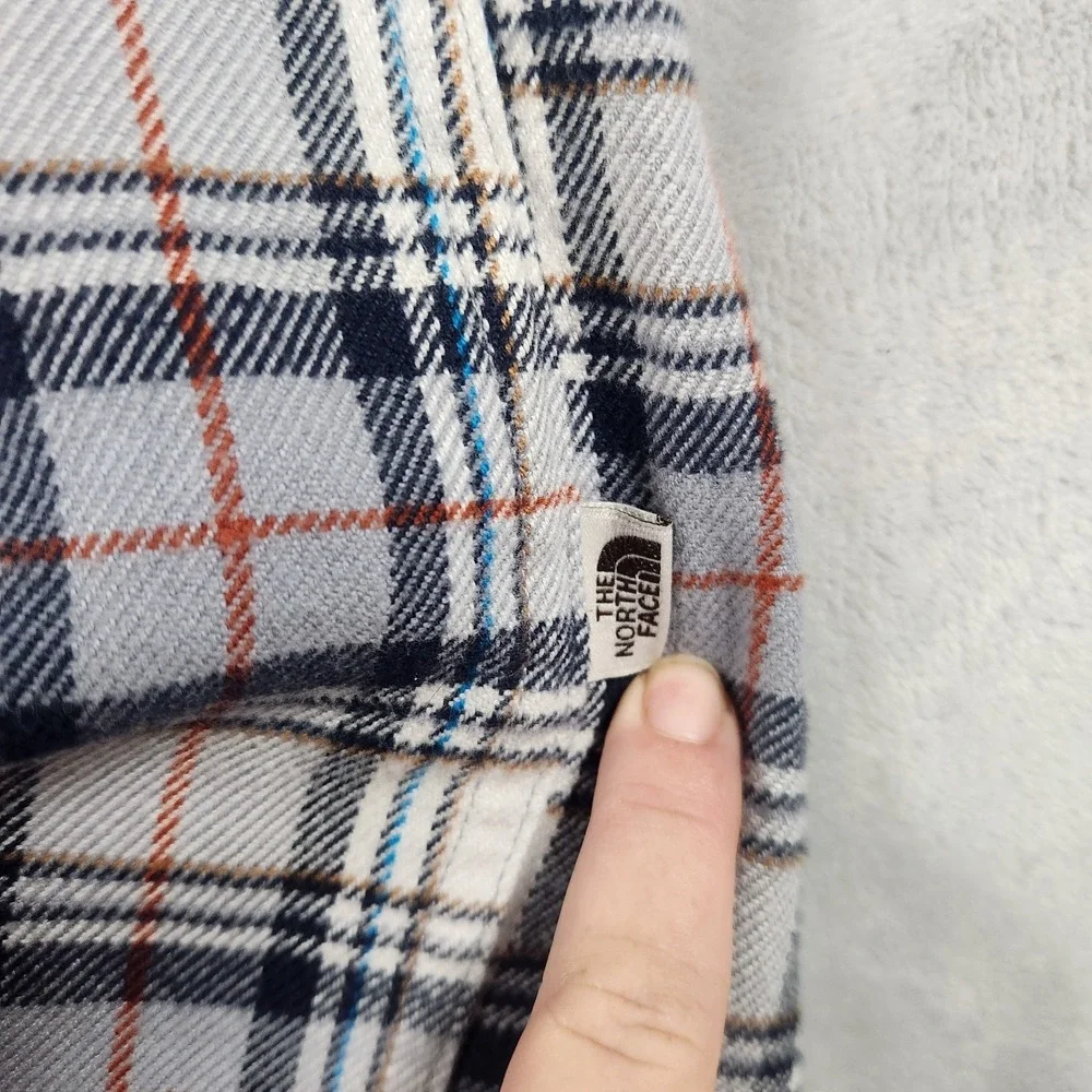 The North Face Flannel Shirt Mens Large Blue Plaid Gorpcore Hiking Outdoor L